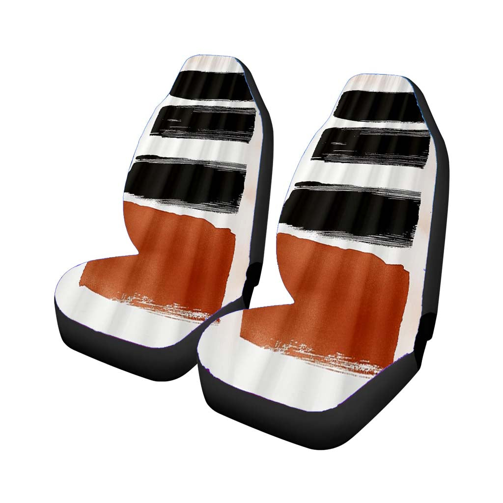 Black And Rust Brushstroke car Seat Covers