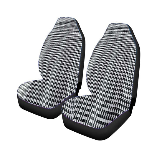 Black And White Fabric Universal Fit Car Seat Covers