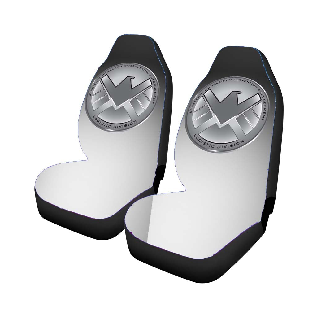 Black And White Marvel Shield Logo car Seat Covers