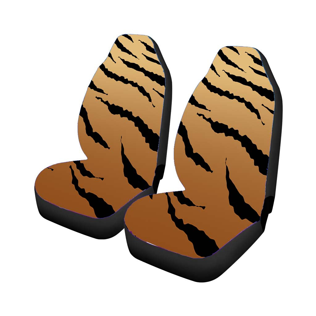 Black Brown Gradient Tiger Skin Texture Nature Pattern car Seat Covers