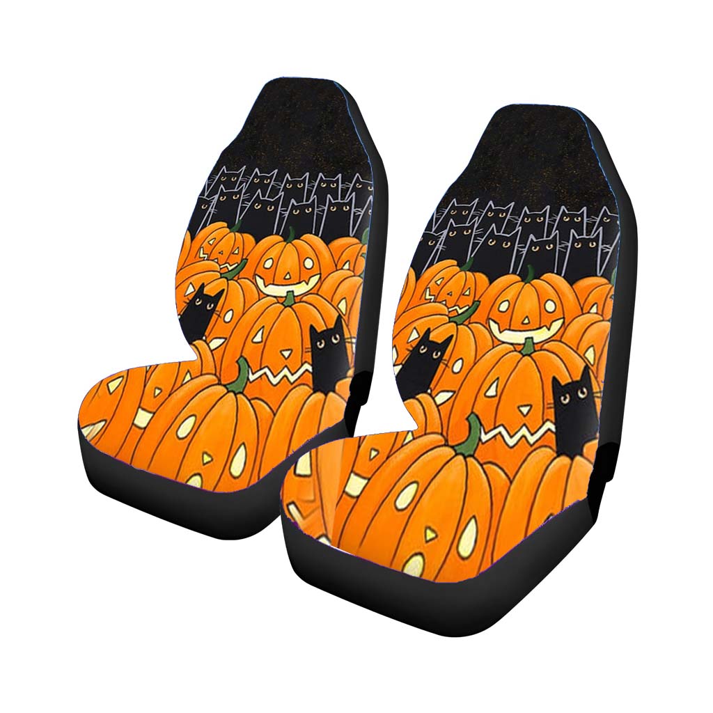 Black Cats & Lanterns - Halloween car Seat Covers