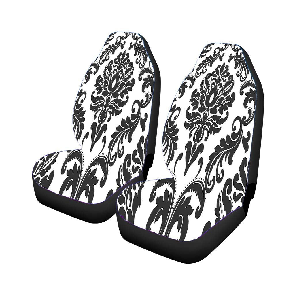 Black Damask Pattern car Seat Covers