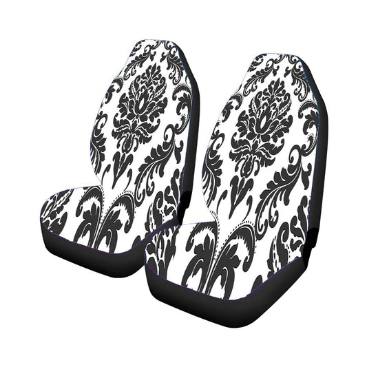 Black Damask Pattern Universal Fit Car Seat Covers