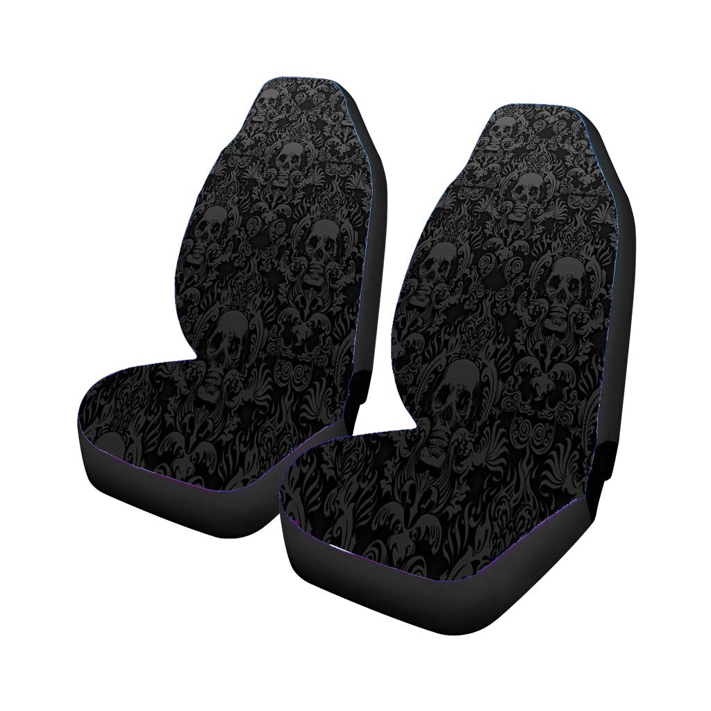 Black Damask Skull Pattern car Seat Covers
