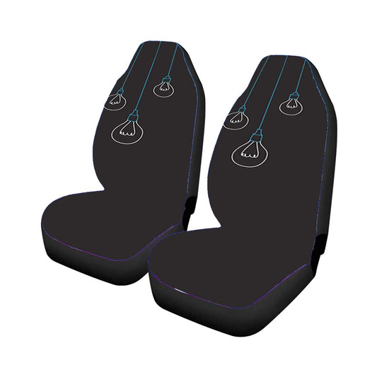 Black Light Bulbs Minimalistic Car Seat Covers