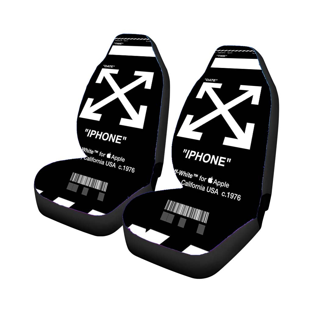Black Off White Virgil Abloh Arrow car Seat Covers