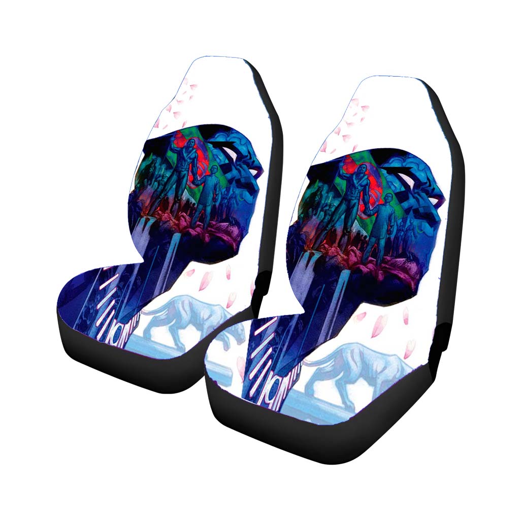 Black Panther Art Flower car Seat Covers