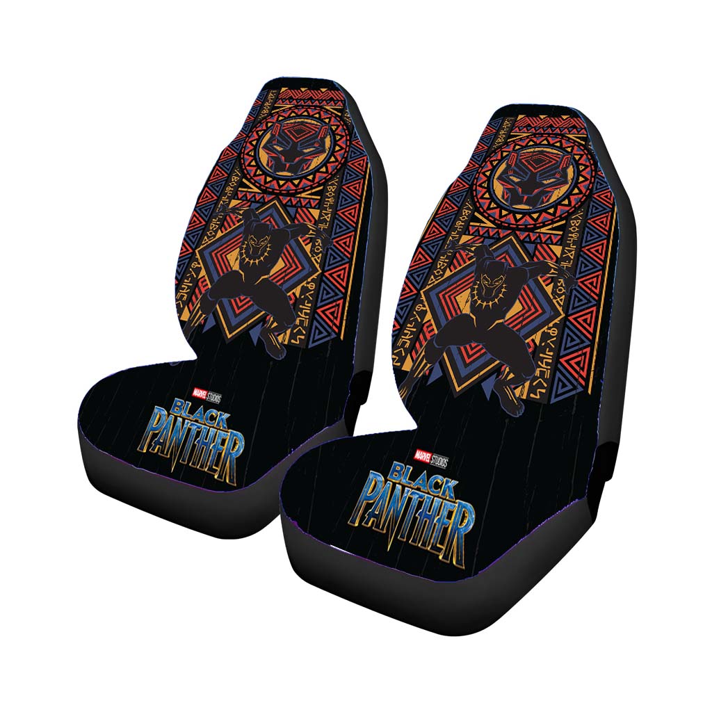 Black Panther Heroes Background car Seat Covers