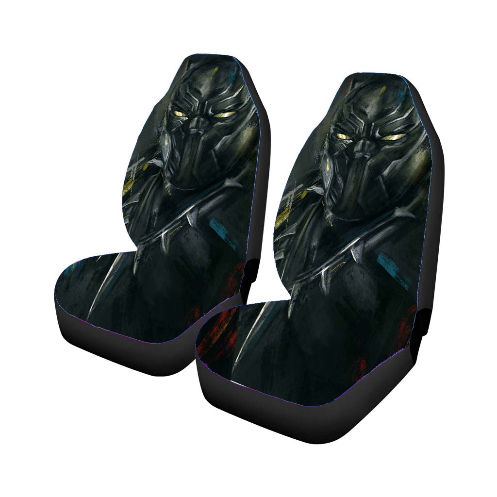 Black Panther Illustration car Seat Covers