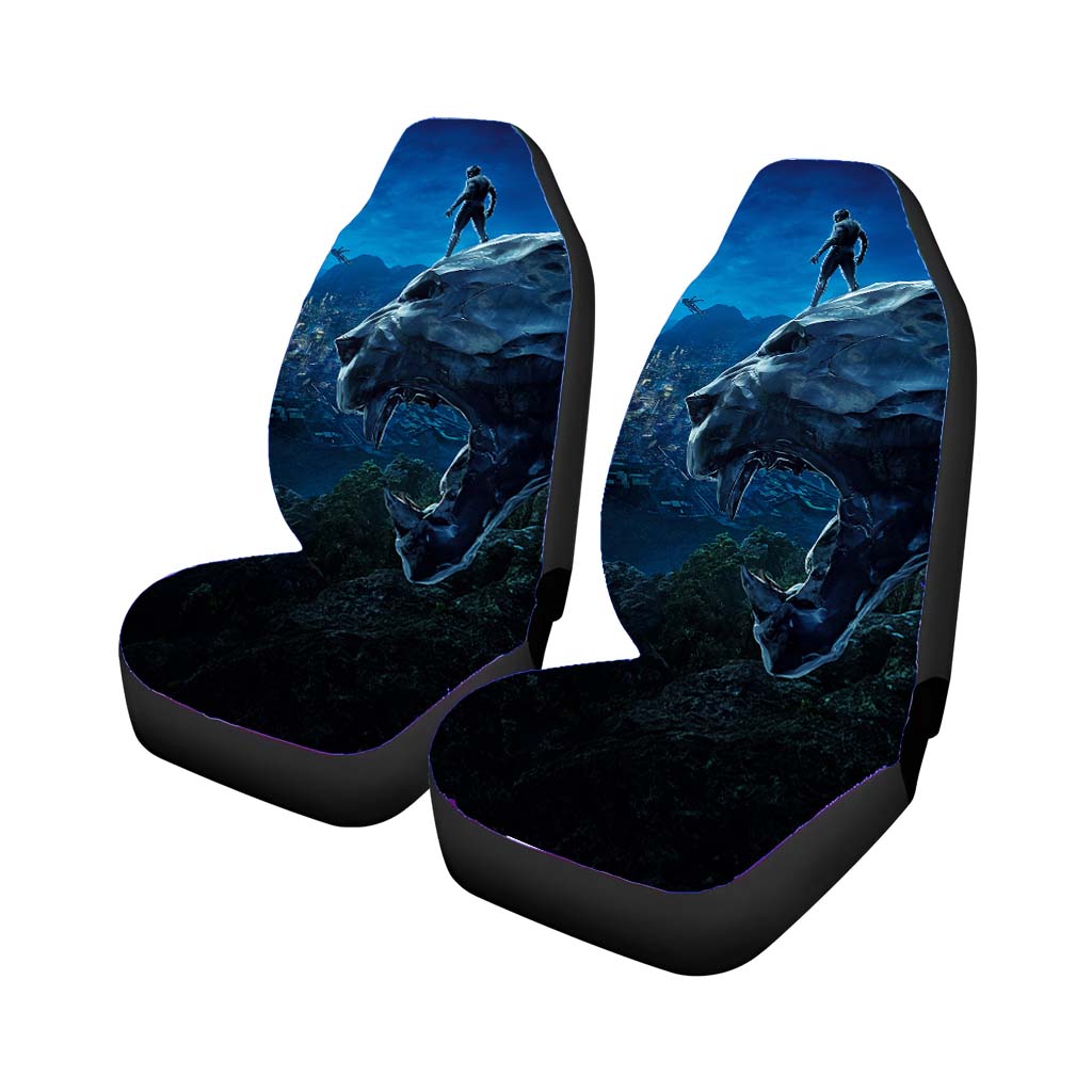 Black Panther Night Poster car Seat Covers