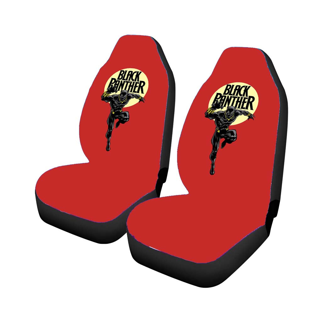 Black Panther Red car Seat Covers