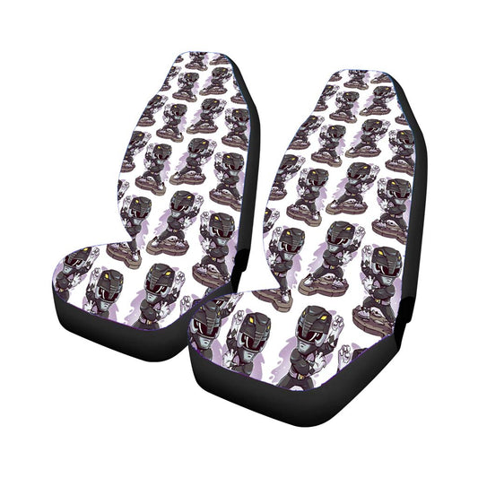 Black Ranger Power Rangers Collage Pattern Universal Fit Car Seat Covers