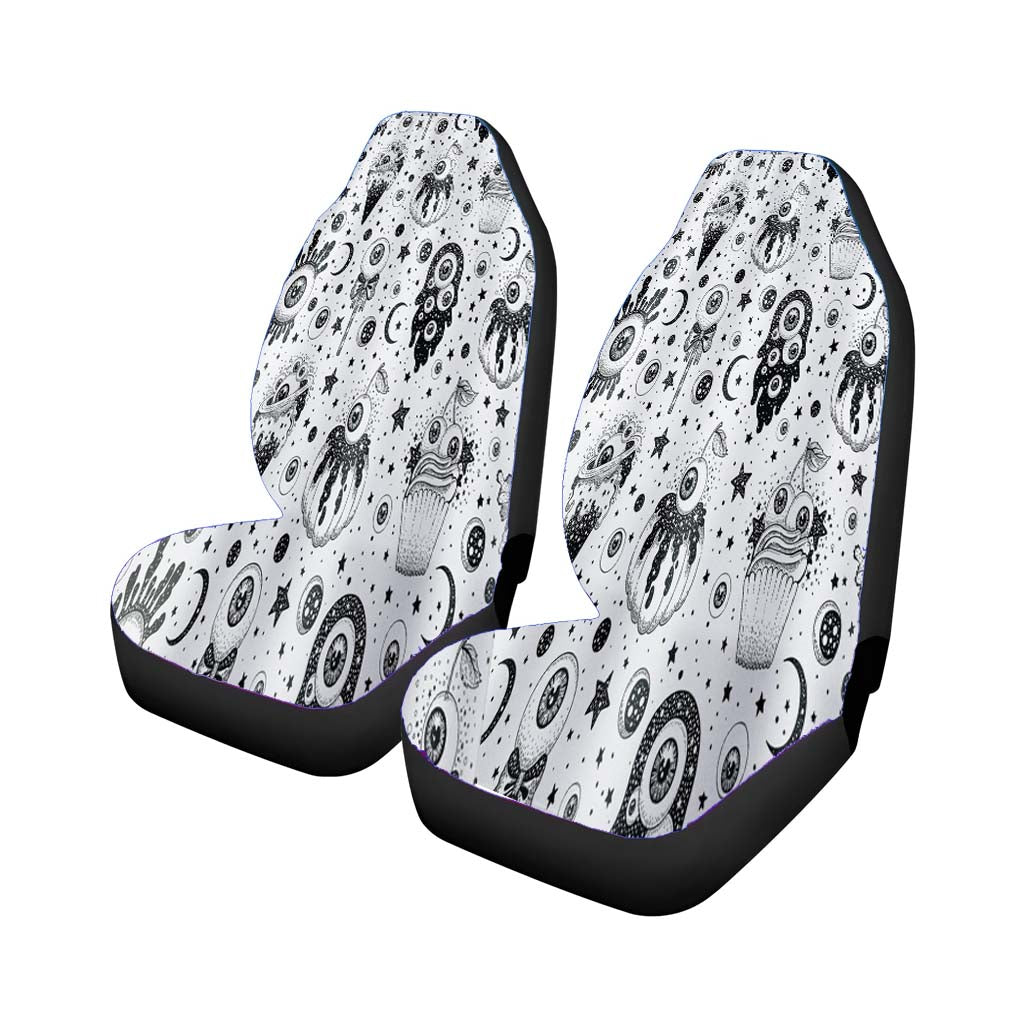 Black Skull car Seat Covers