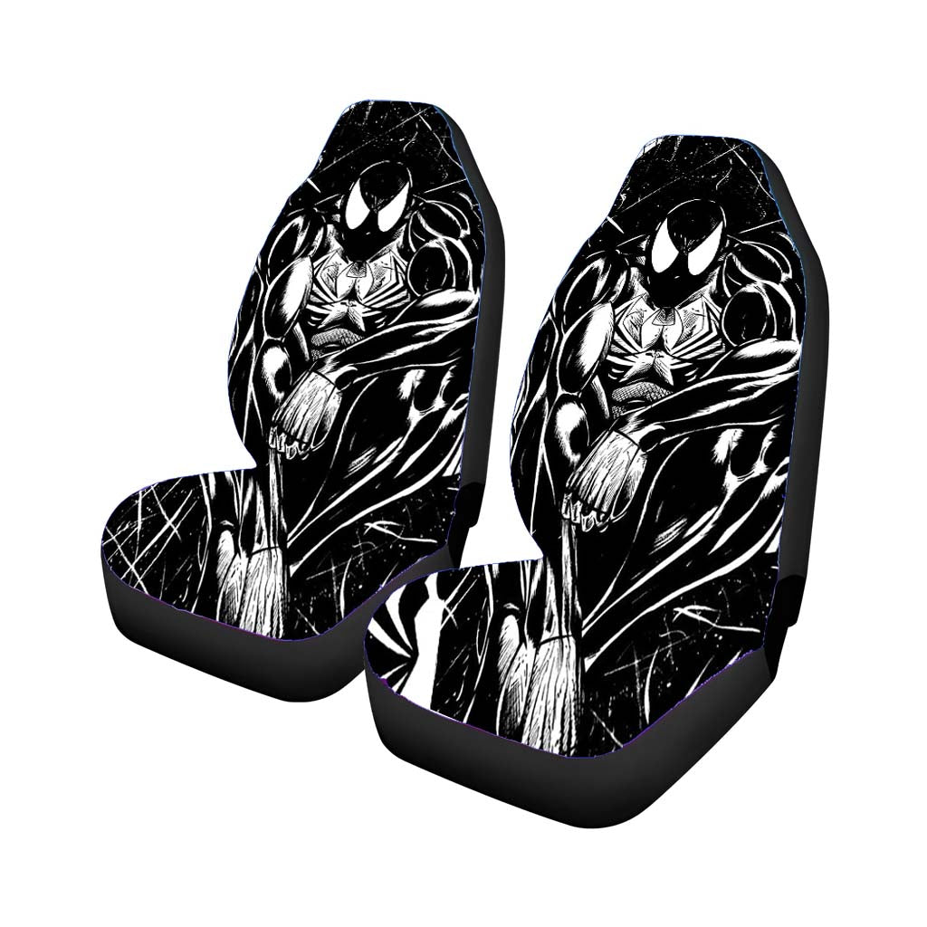 Black Spider Man Cartoon Art car Seat Covers