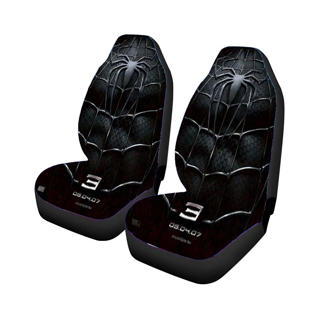 Black Spiderman car Seat Covers
