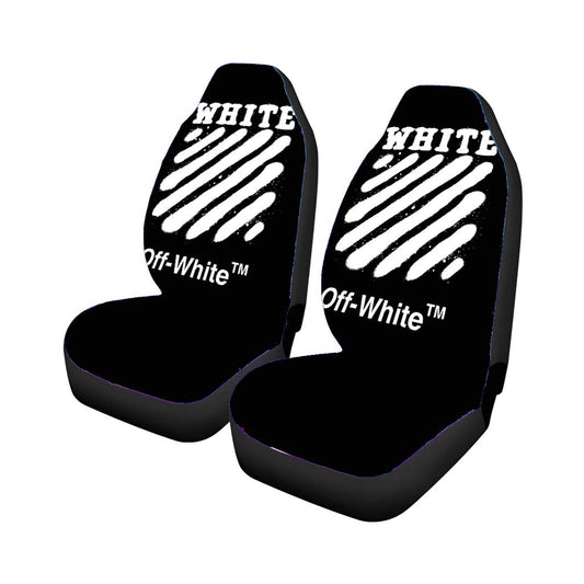 Black White Spray Off White Car Seat Covers