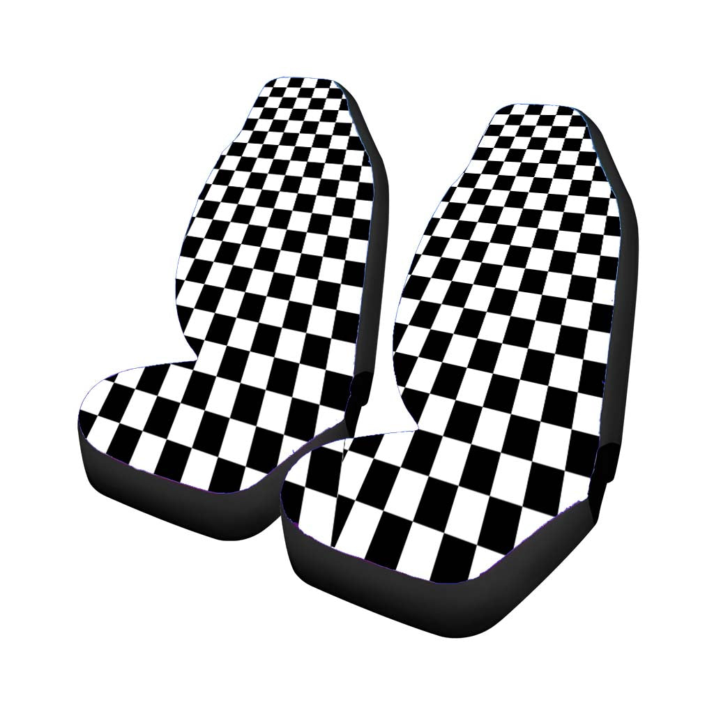 Black White Vans Chess Texture car Seat Covers