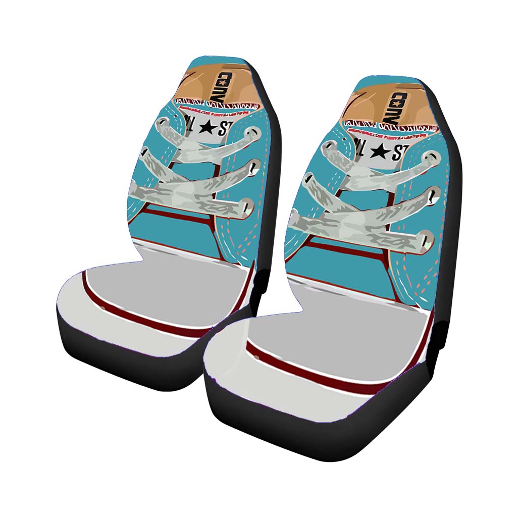 Blue Converse car Seat Covers