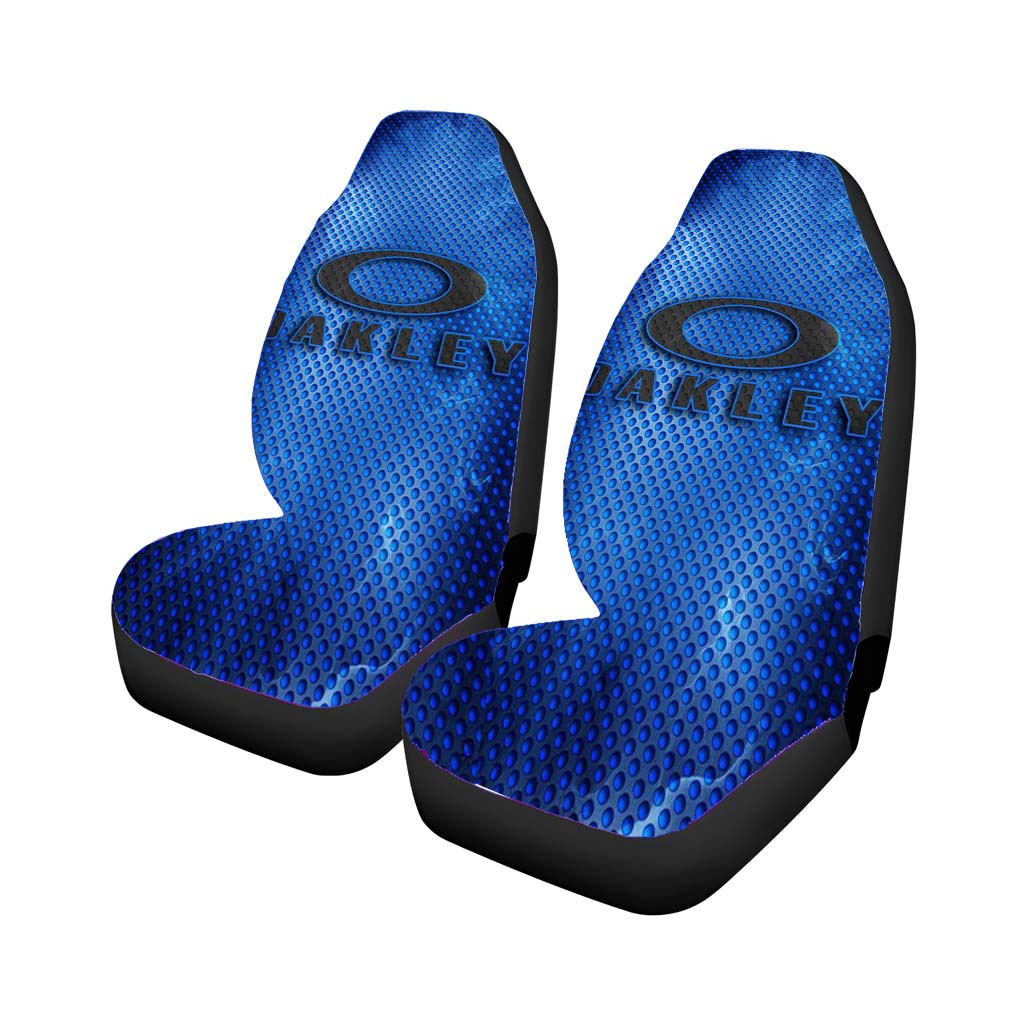 Blue Fiber Carbon Oakley Logo Wallpaper car Seat Covers