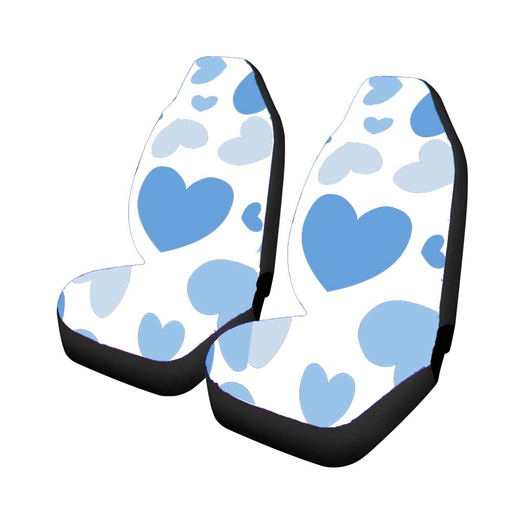Blue Pattern Of Heart car Seat Covers