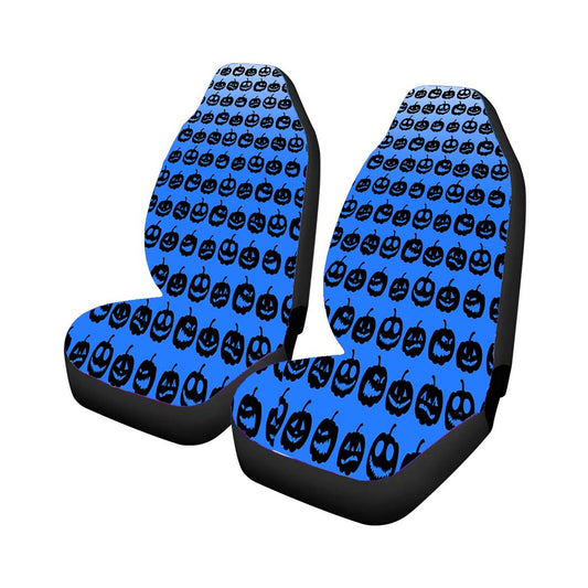 Blue Pumpkins Pattern Silhouette Universal Fit Car Seat Covers