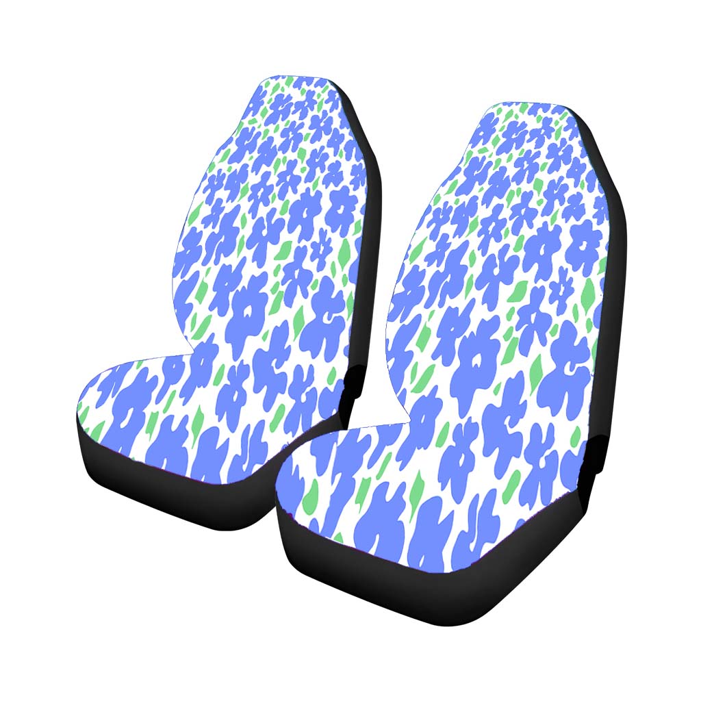 Blue Spring Flowers car Seat Covers