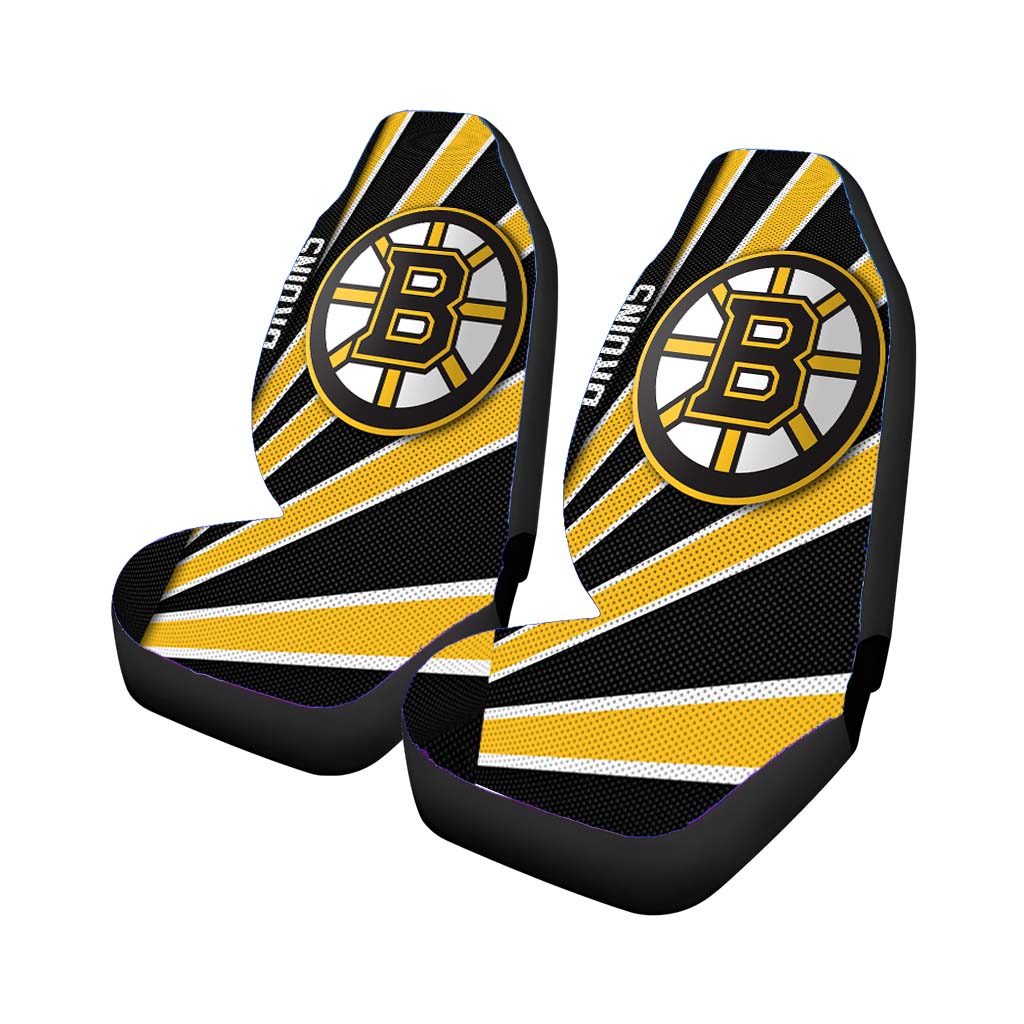 Boston Bruins Stripe Wallpaper car Seat Covers