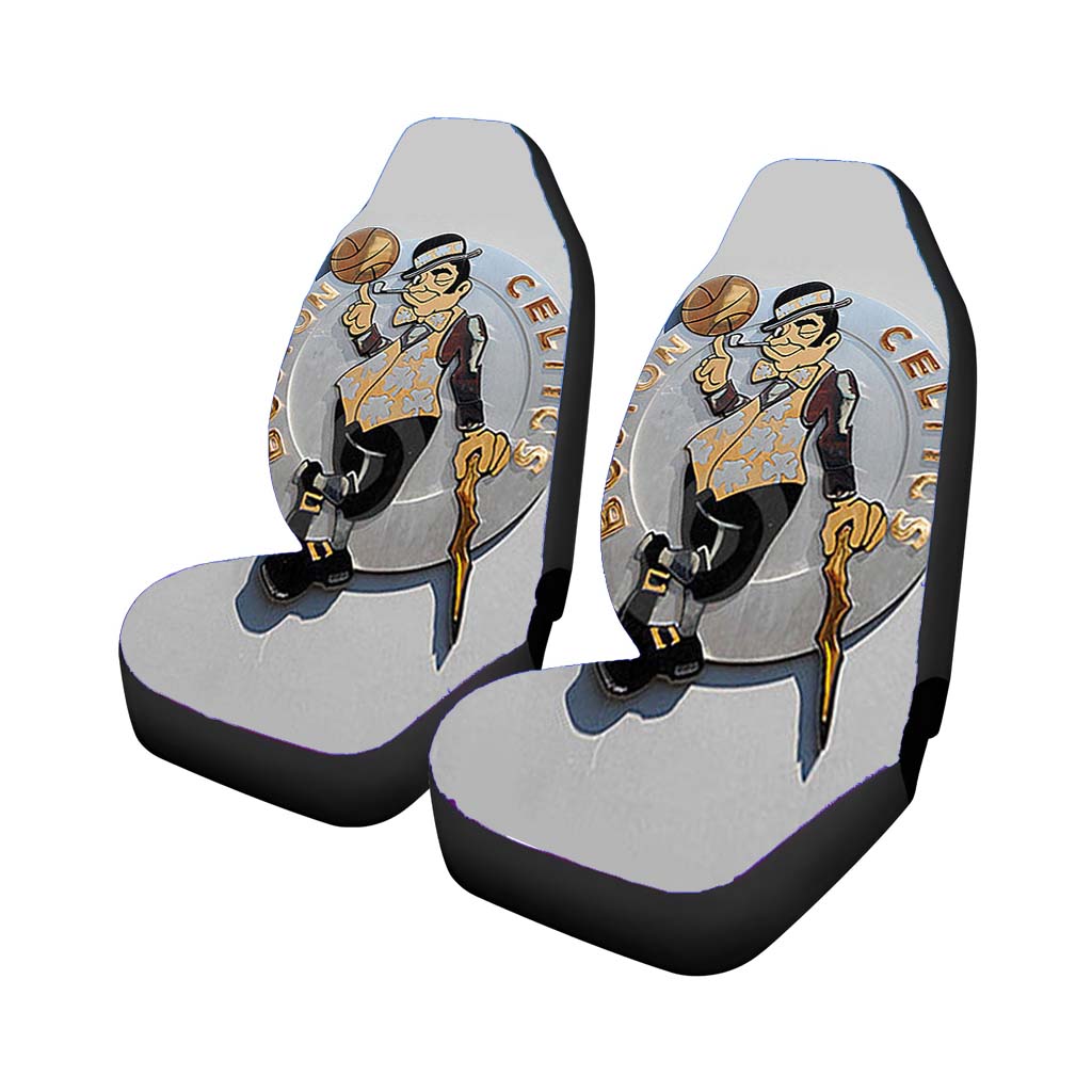 Boston Celtics Greyscale car Seat Covers