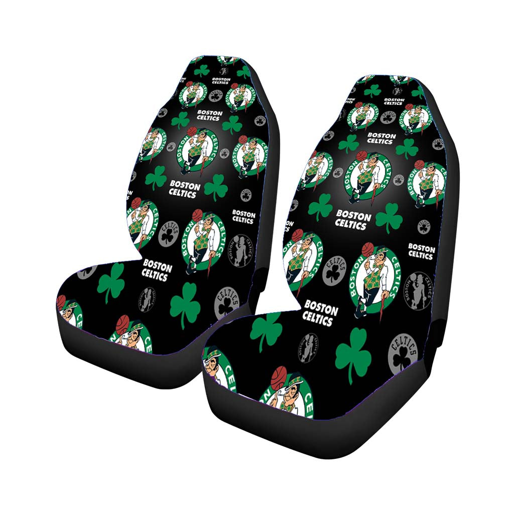 Boston Celtics Logo Pattern Black car Seat Covers