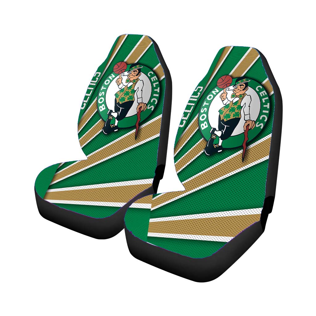 Boston Celtics Stripe Wallpaper car Seat Covers