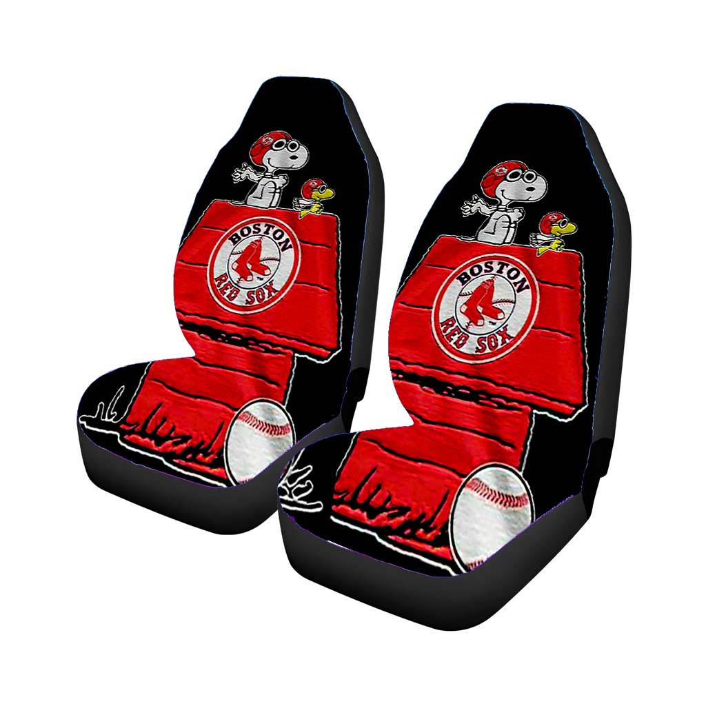 Boston Red Sox Snoopy car Seat Covers