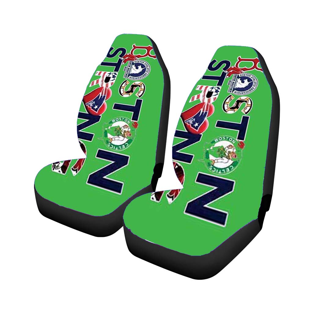 Boston Strong Green car Seat Covers