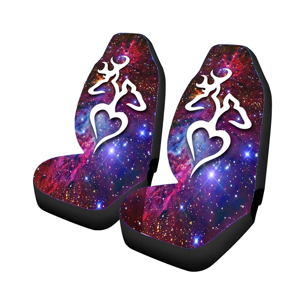 Browning Deer Love Galaxy Nebula car Seat Covers