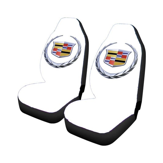 Cadillac Logo White Universal Fit Car Seat Covers