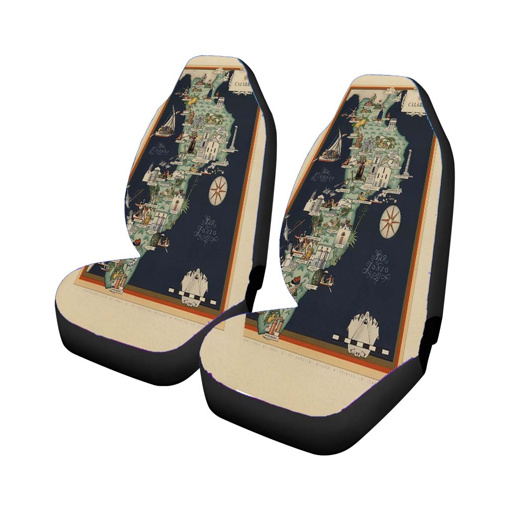 Calabria Map From 1939 car Seat Covers