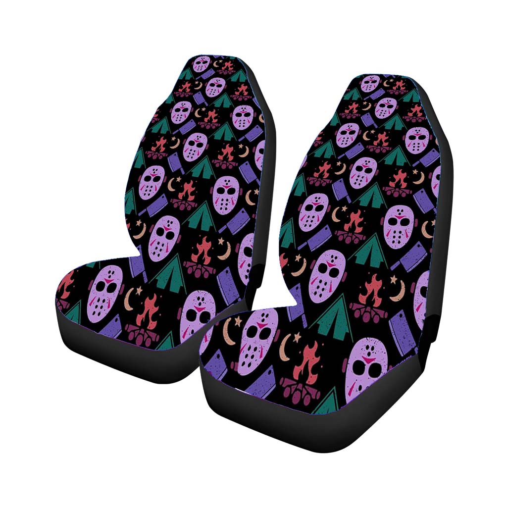Camping With Jason Voorhees Friday The 13 Pattern car Seat Covers