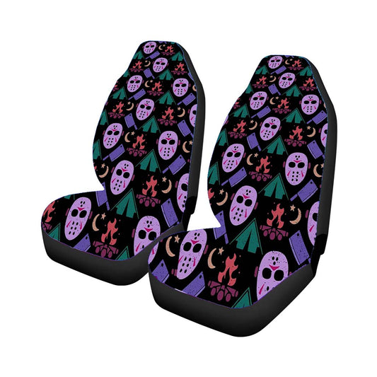 Camping With Jason Voorhees Friday The 13 Pattern Universal Fit Car Seat Covers