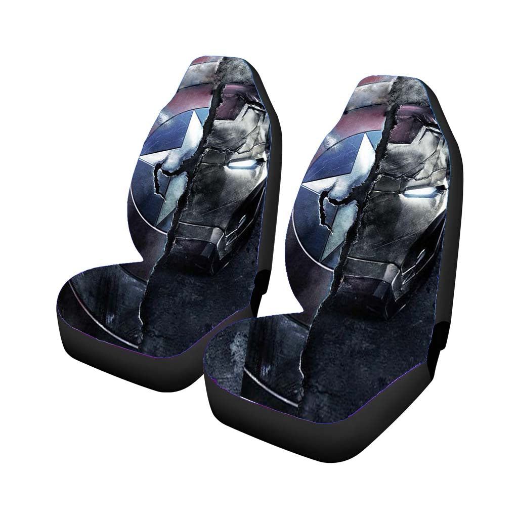 Captain America And Ironman Half Of Darkside car Seat Covers