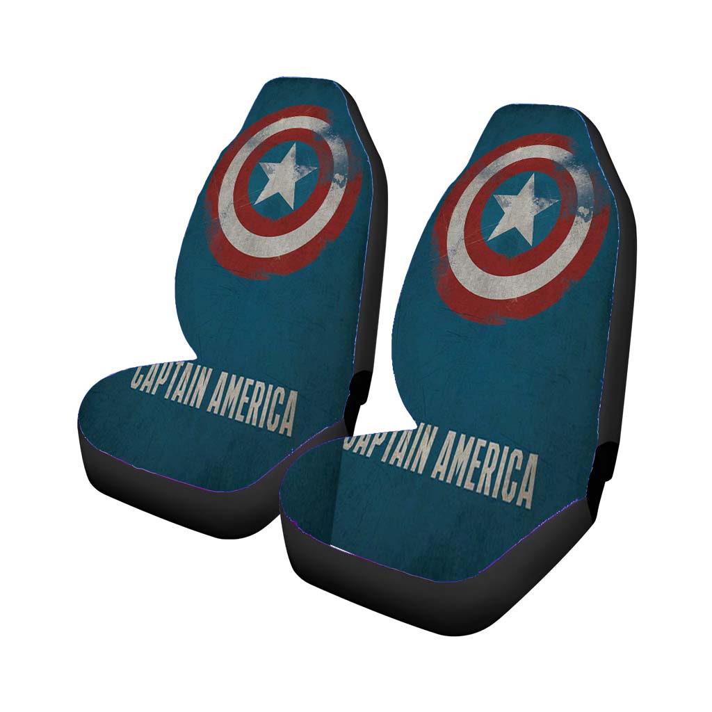 Captain America Blue car Seat Covers