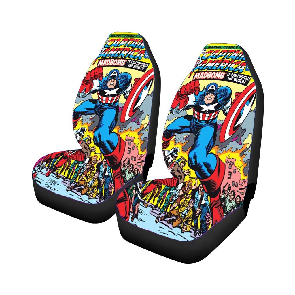 Captain America Madbomb Book Cover car Seat Covers