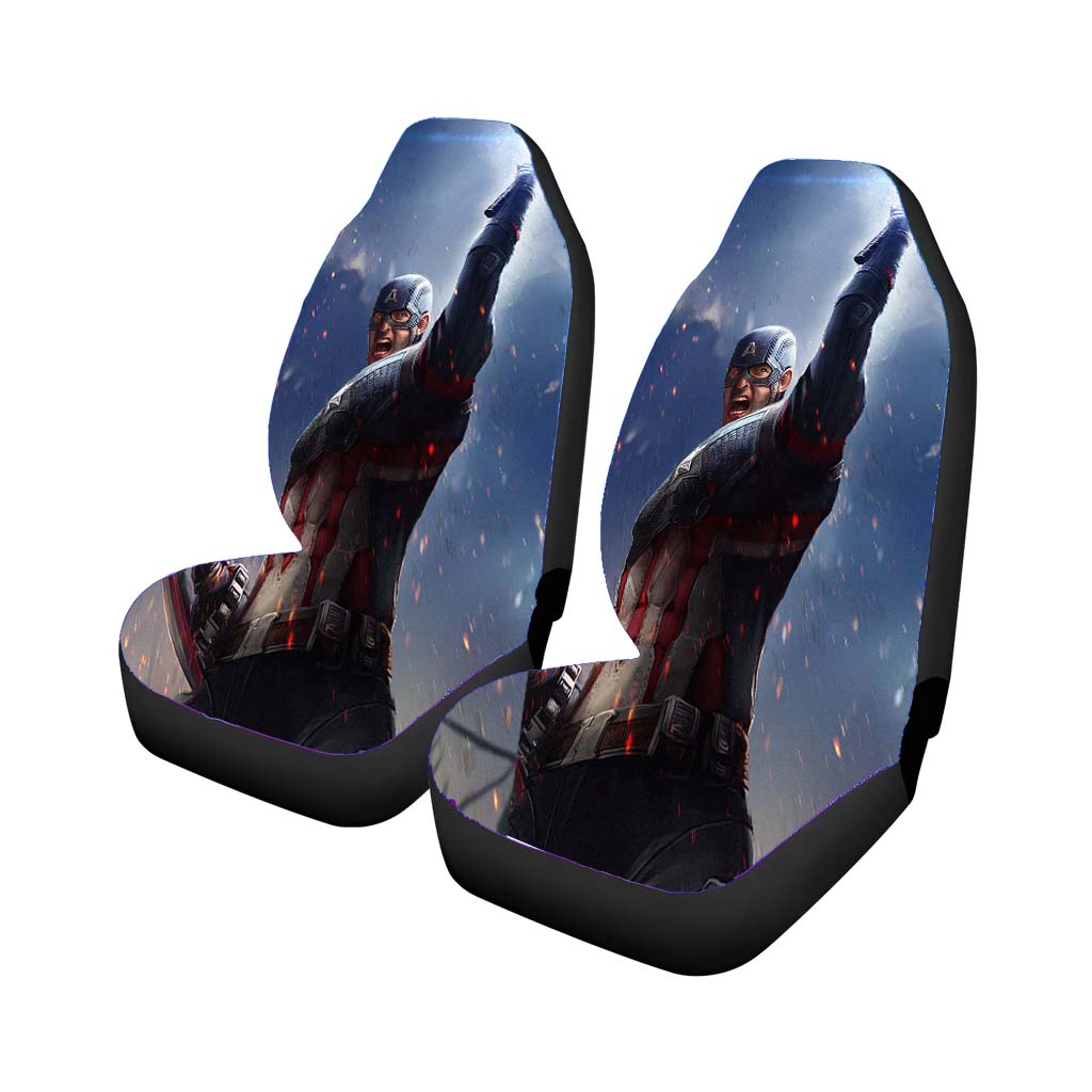 Captain America Mjolnir Hammer Lightning Avengers Endgame car Seat Covers