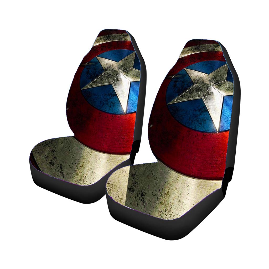 Captain America Shield Damaged car Seat Covers