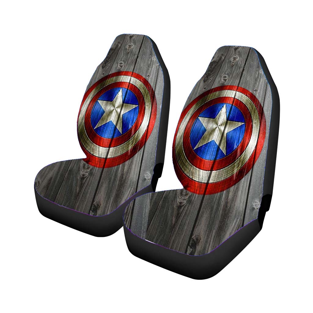 Captain America Shield Wood Photo car Seat Covers