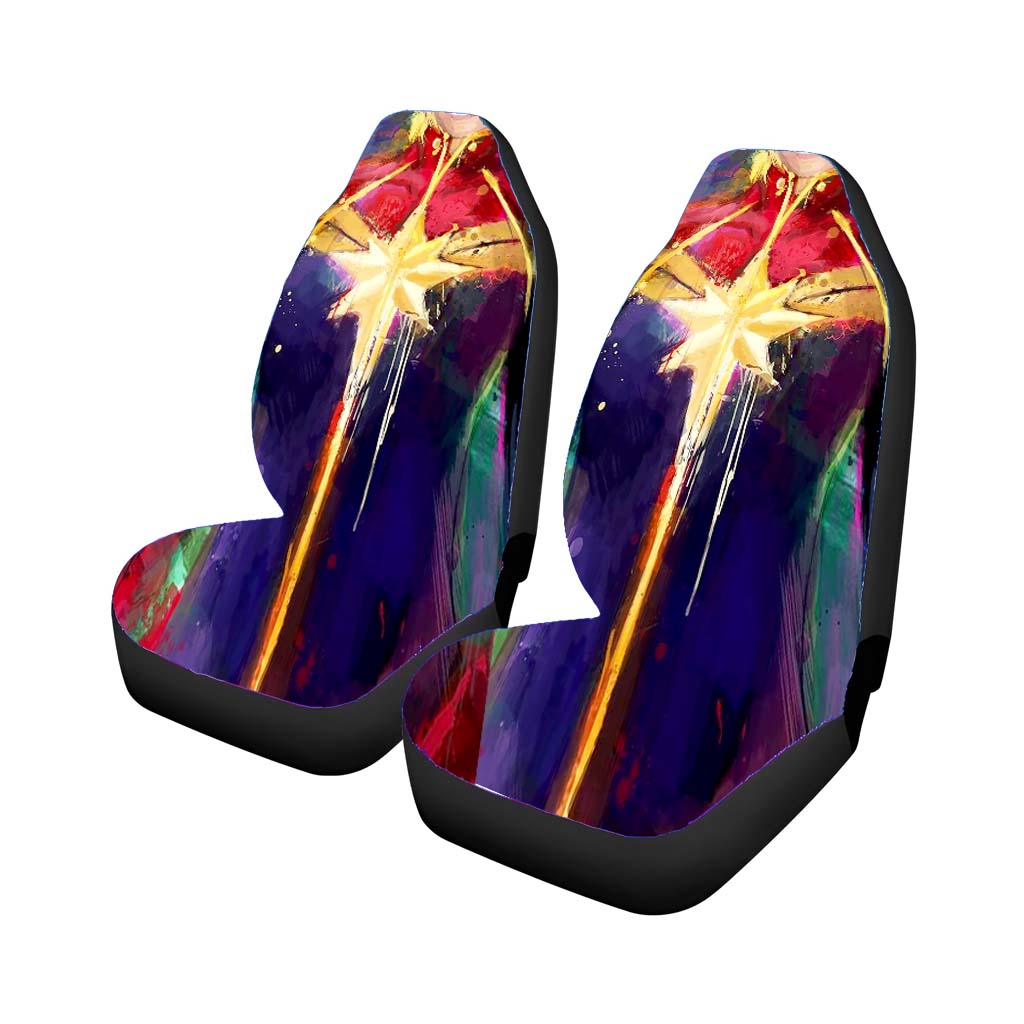 Captain Marvel Abstract Paint car Seat Covers