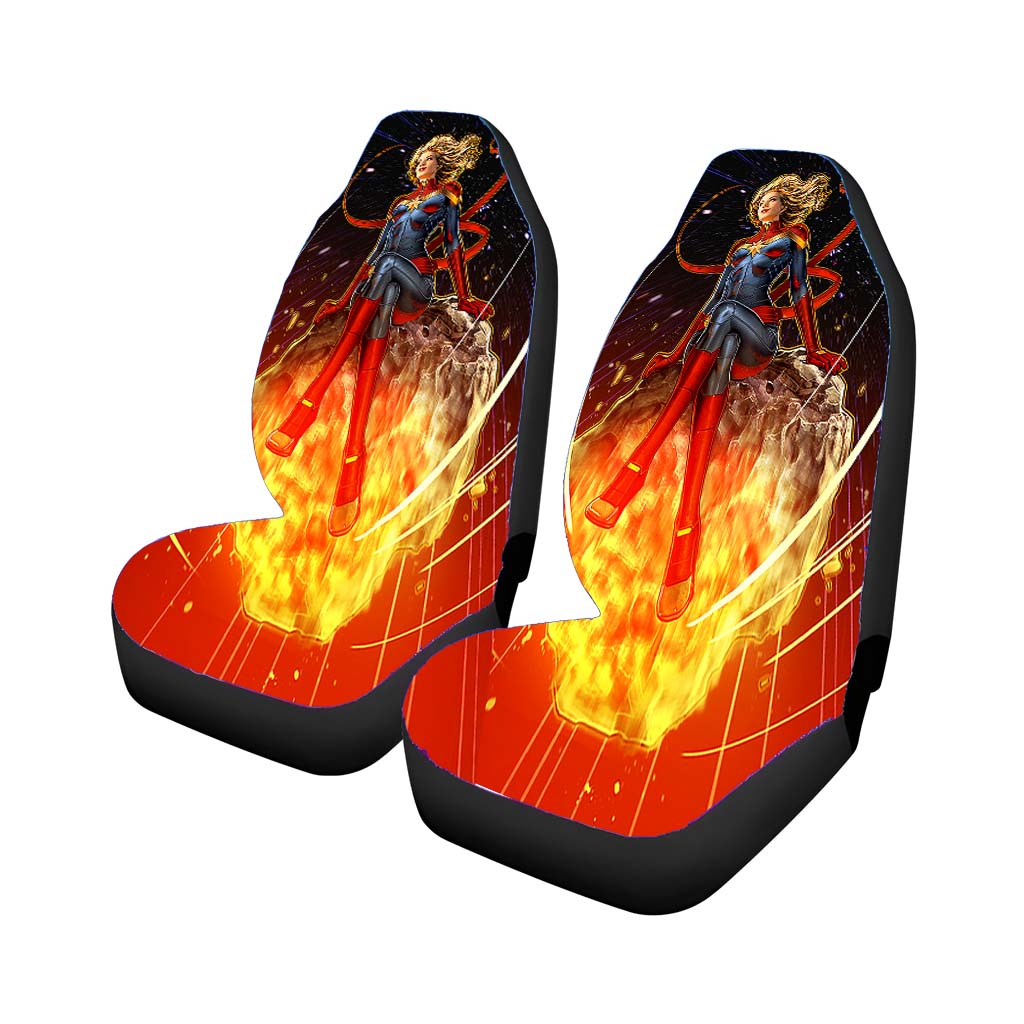 Captain Marvel Illustration Art car Seat Covers