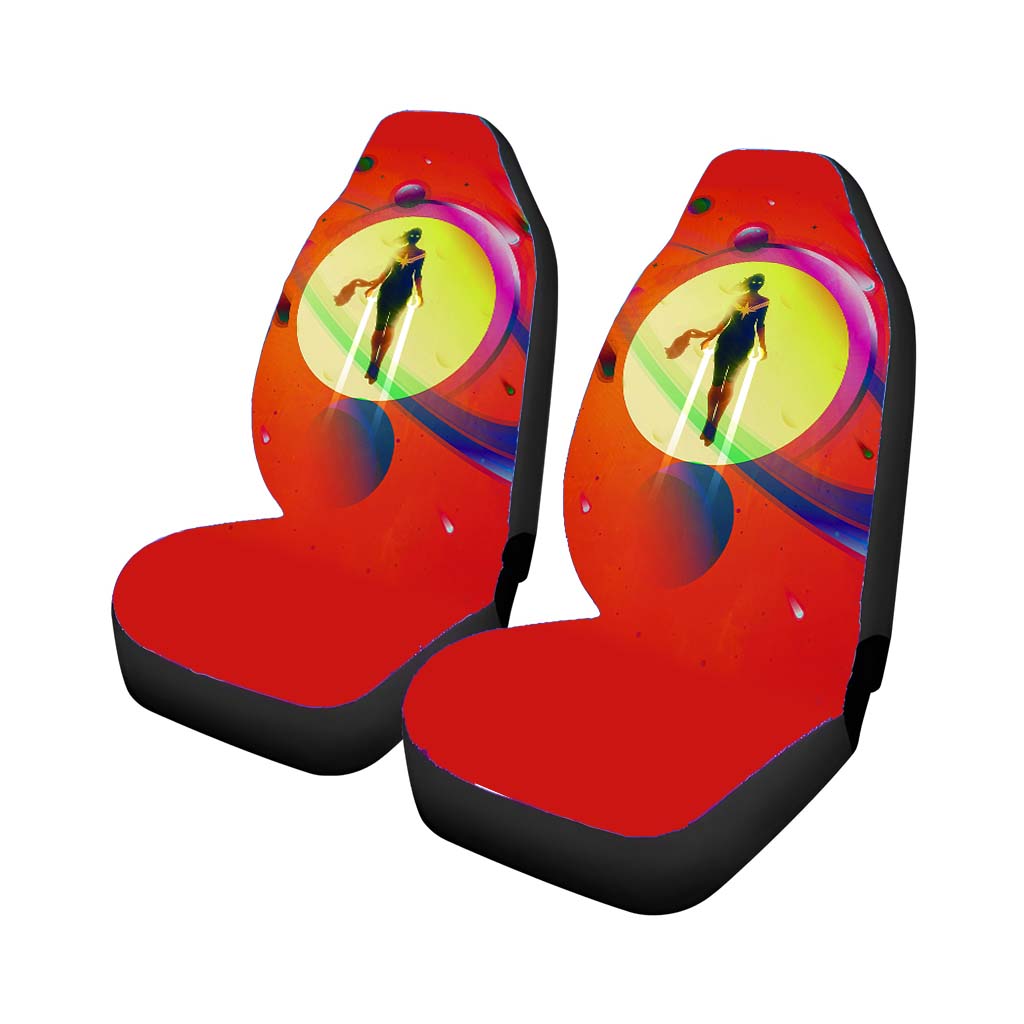 Captain Marvel Movie Minimalist Red car Seat Covers