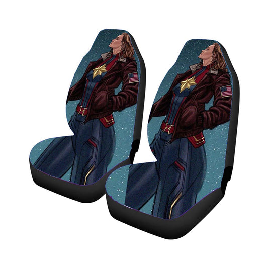 Captain Marvel Night Illustrator Car Seat Covers