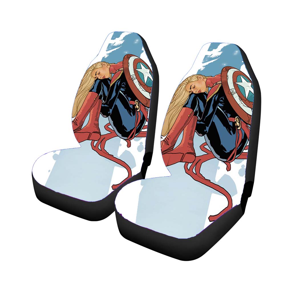Captain Marvel Wallpaper car Seat Covers