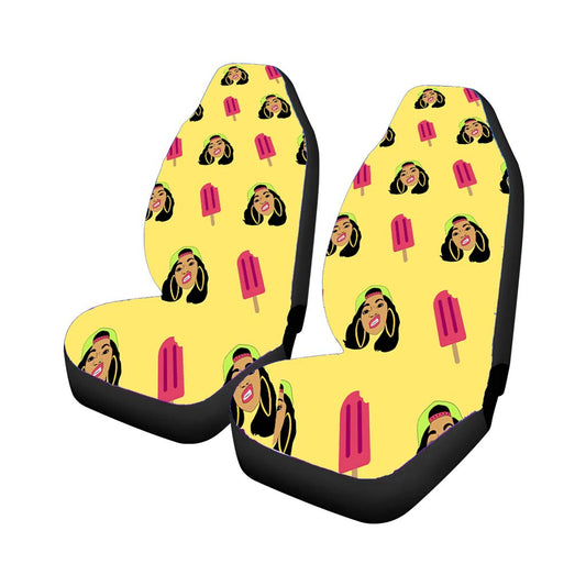 Cardi B Ice Cream Pattern Universal Fit Car Seat Covers