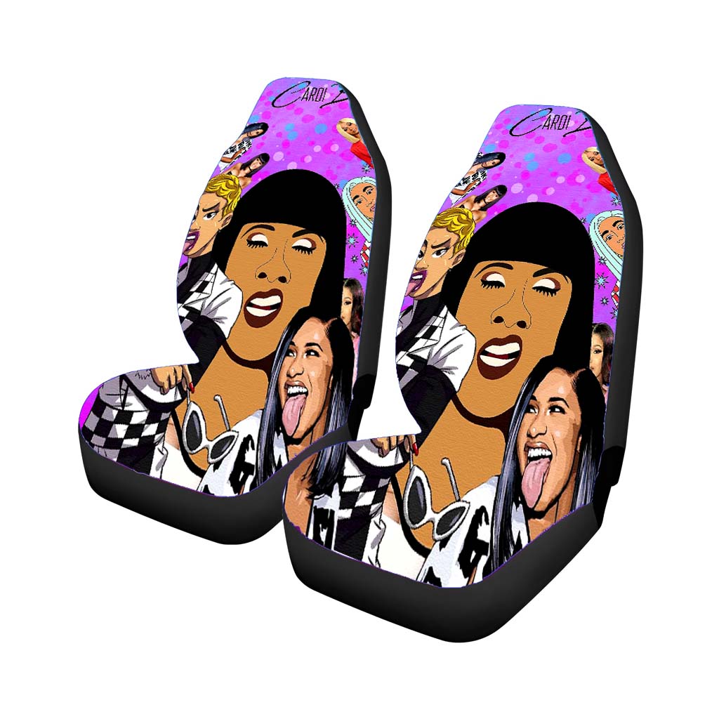 Cardi B Pattern Face car Seat Covers